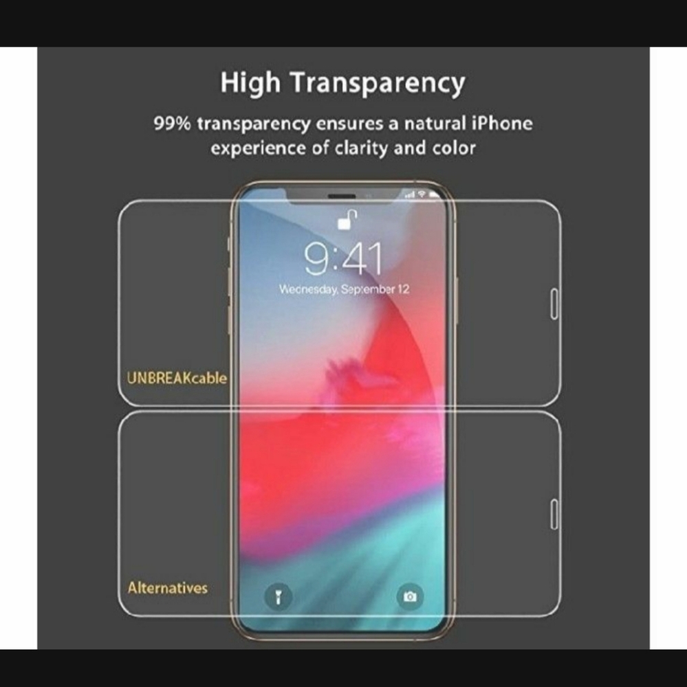 Compatible with iPhone 11 Pro Screen Protector, iPhone Xs Screen Protector [2 Pa - Picture 3 of 7